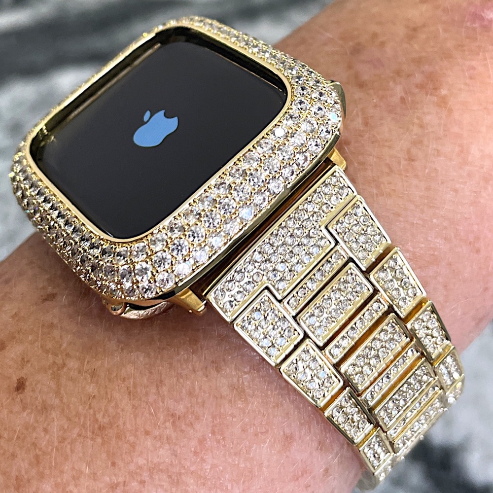 Apple Watch case and band 2 pc set yellow gold. Various sizes